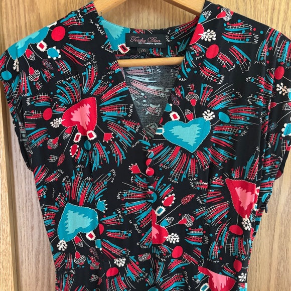 Trashy Diva Sadie Bustle Dress Sacred Hearts Size 6 Small - Picture 4 of 9